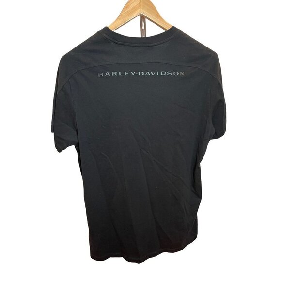 Harley-Davidson NWT Solid Black Pocket Short-Sleeve T-Shirt Sz L - Picture 2 of 10